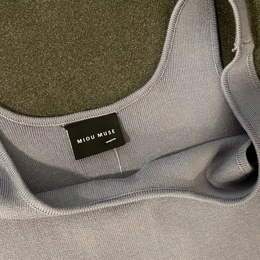 Boutique Blue Knit Slit Dress - Picture 8 of 9